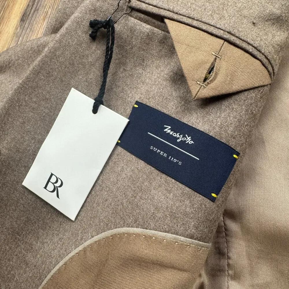 NWT Banana Republic Mens Tan Wool Blazer Sport Coat Super 110s 36R $450 MSRP